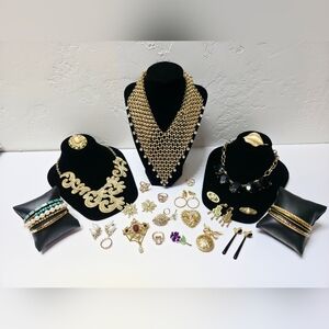 32 Piece Vintage Costume Jewelry Lot- Trifari, Avon, Express, Talbot's...